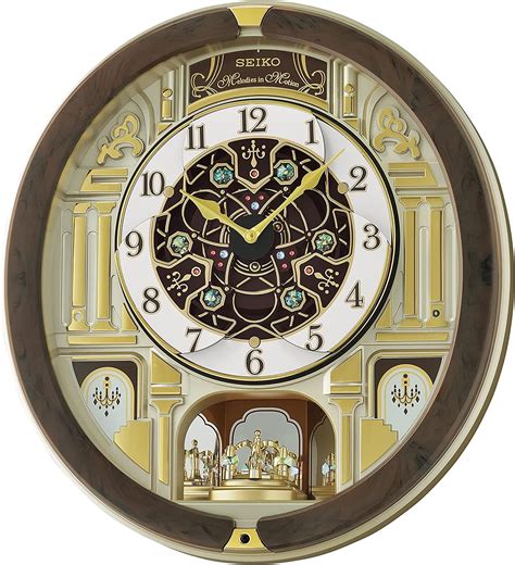 Seiko Melodies In Motion Wall Clock Golden Chandelier Amazonca Home