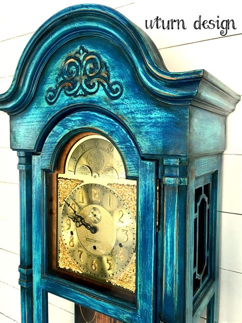 Painted Grandfather Clock By Uturn Design Victorian Modern Decor