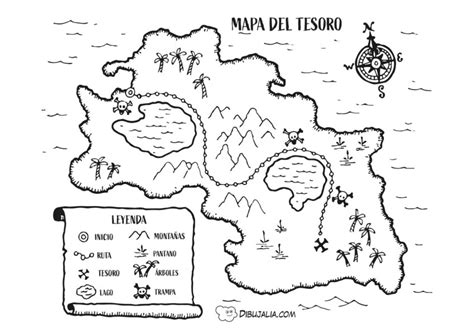 Mapa Del Tesoro Para Piratas Dibujo 2632 Dibujalia Los Mejores