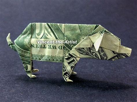 Dollar Bill Origami Pig Origamiart Dollar Bill Origami Money