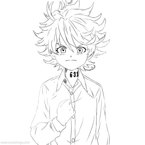 The Promised Neverland Coloring Pages Norman Outline