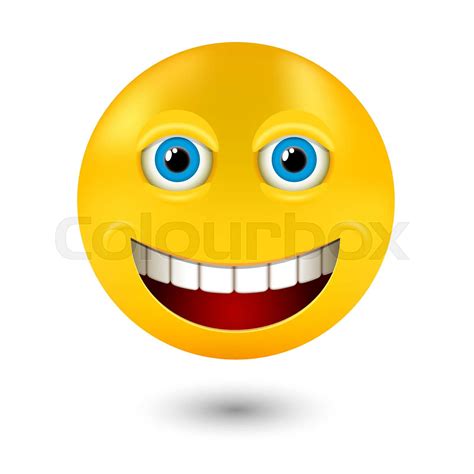 Yellow Smiley Emoticons Emoji Vector Illustration Stock Vector