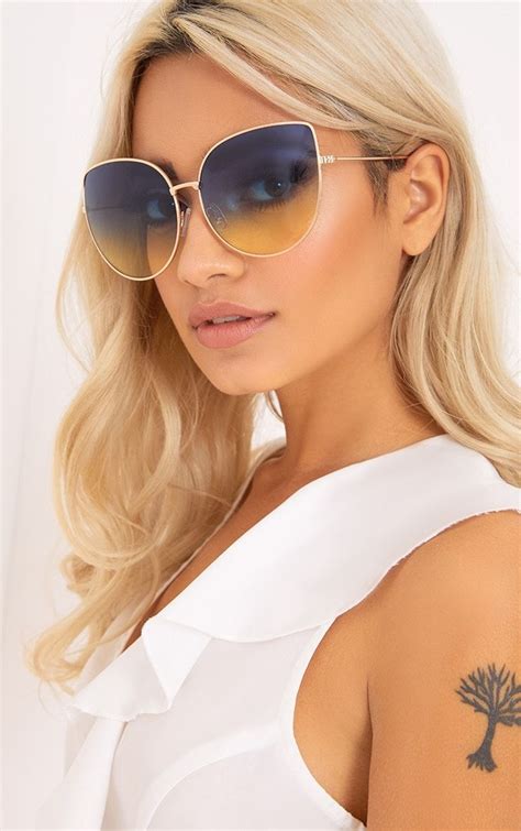 Silver Oversized Cat Eye Sunglasses Sunglasses Cat Eye Sunglasses