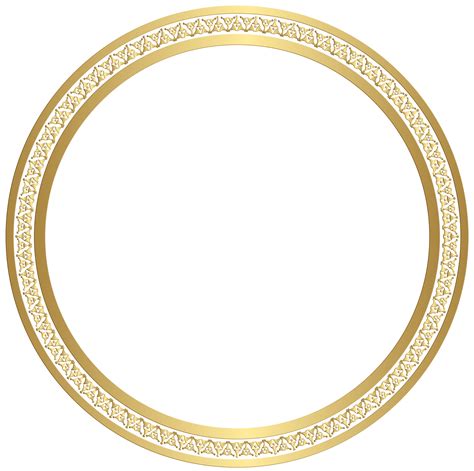 Round Golden Border Frame Transparent Png Clip Art Clip Art Free Clip