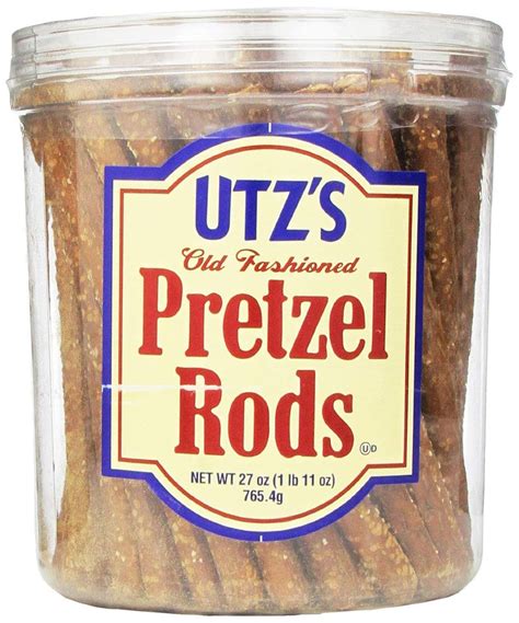 54 Oz Utz Old Fashioned Pretzel Rods 2x 27 Oz Barrel Thick Crunchy Pretzel Rod