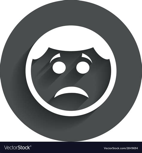 Sad Face Sign Icon Sadness Symbol Royalty Free Vector Image