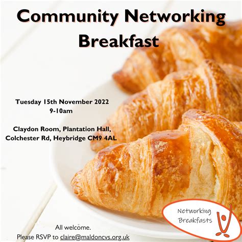 Community Networking Breakfast Maldon And District Community Voluntary