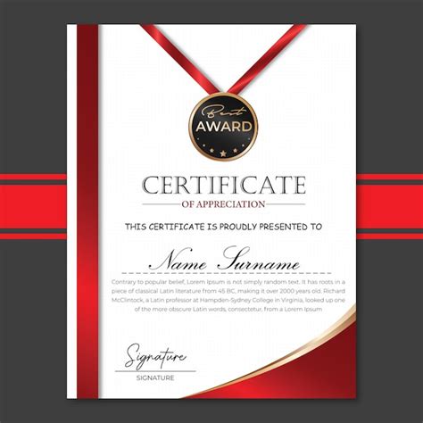 Premium Vector Professional Certificate Template In Premium Style