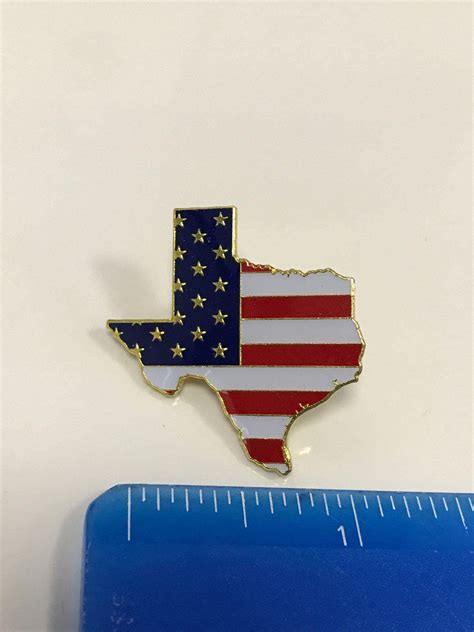 Texas State Lapel Pin Tx Us Flag American Usa Patriot Politics Etsy