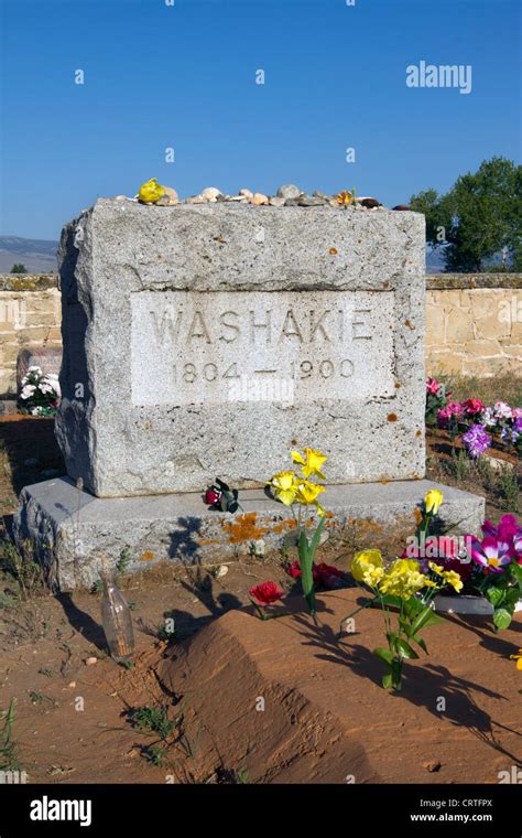 Fort Washakie Wyoming Grave Of Chief Washakie At The Fort Washakie