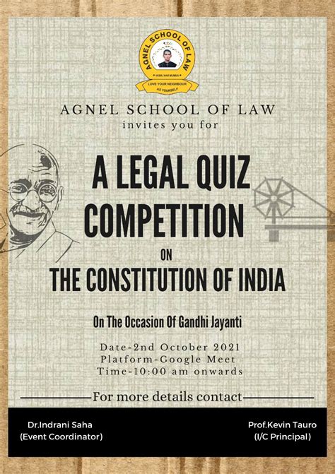 Legal Quiz Competition 2021 Agnel School Of Law