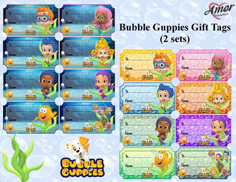 Check spelling or type a new query. Bubble Guppies Gift Tags (2 sets, 16 count ); Printable ...