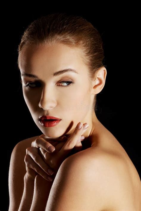 Topless Sensual Caucasian Woman Stock Image Image Of Beauty Dark