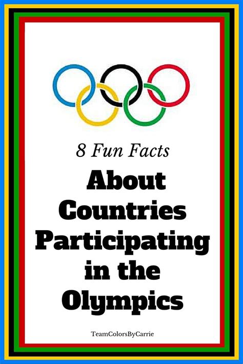 8 Fun Facts About Countries Participating In The Olympics Olympics