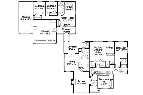 If a plan includes a separate apartment, it might have its own entrance and only be attached to the main house by a portico, as is the case in many spanish designs. 21 Pictures Detached Mother In Law Suite Floor Plans - House Plans | 12993
