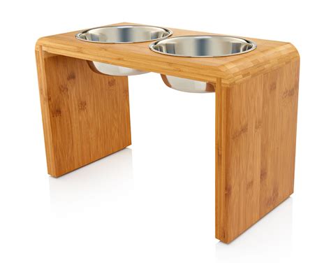 Large Elevated Dog And Pet Feeder Double Bowl Raised Food And Water Stand
