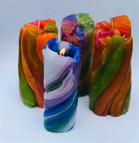 Colourful Lovers Decor Vivid Candle Coloured Candle Fancy Candle