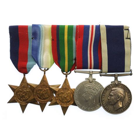 Ww2 Royal Naval Long Service And Good Conduct Medal Group Of Five Petty