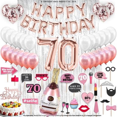 70th Birthday Decorations Birthday Party Supplies 70th Etsy