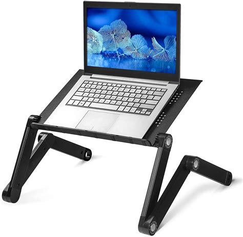 Portable Adjustable Aluminum Laptop Desktable Vented Wcpu Fans Mouse