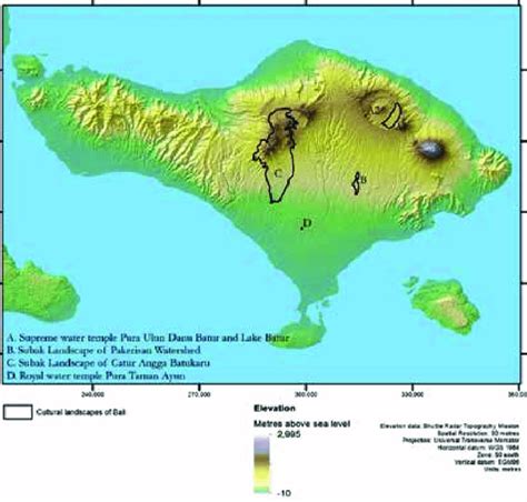 The Subak Landscapes Of Bali World Heritage Site Map Ministry Of Download Scientific Diagram