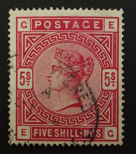 Great Britain Queen Victoria 1883 84 Used Five Shilling Stamp Sg