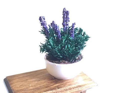 Miniature Lavender Handmade 112 Scale Etsy Sweden Tiny Plants