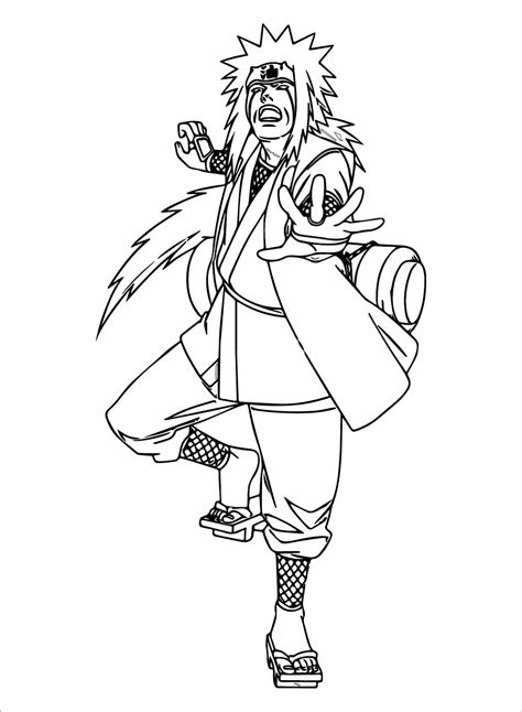 Jiraiya In Anime Naruto Coloring Page Download Print Or Color Online
