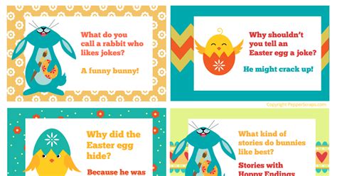 Easter Lunch Box Jokes By Pepper Scrapspdf Easter Printables Free