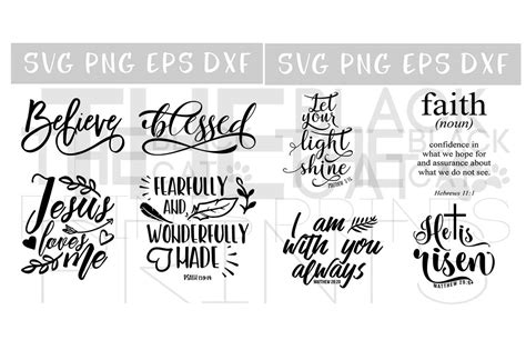 Christian SVG Bundle 24 Designs SVG PNG EPS DXF (19658) | Cut Files