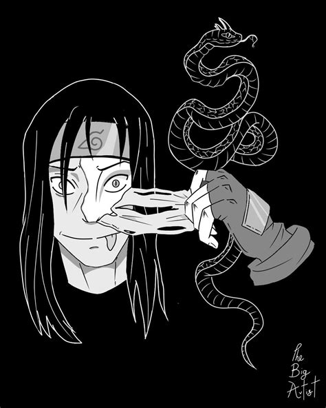 Orochimaru From Naruto Tearing Off A Fake Face Fighting Drawing Naruto