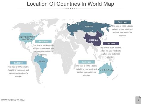 Click office button and click save as. Location Of Countries In World Map Powerpoint Slides | PPT ...
