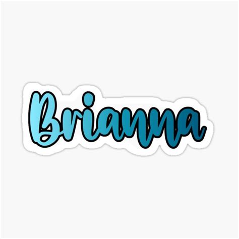 Blue Brianna Sticker For Sale By Emilysstickerss Redbubble