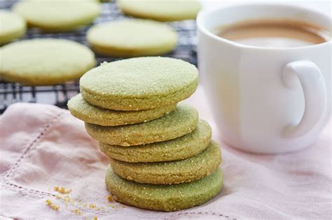 Delicate And Sweet Matcha Shortbread Cookies Bigger Bolder Baking