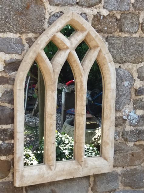 Stunning Gothic Arch Triple Light Garden Mirror Etsy Uk