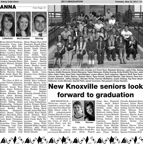 Sidney Daily News Graduation 2013 by I-75 Newspaper Group - Issuu