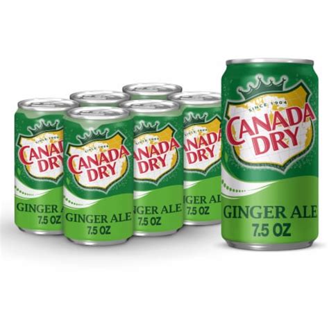 Canada Dry Ginger Ale Soda Mini Cans 6 Pk 75 Fl Oz Fred Meyer