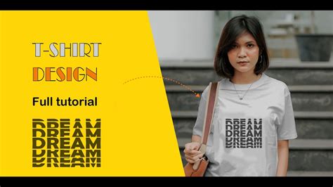 basic t shirt design tutorial typography t shirt design youtube