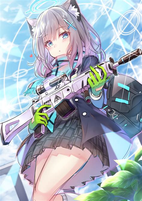 Blue Archive Gun Transparent Background Girl With Weapon Anime