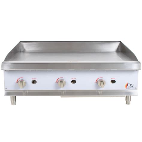 Each of our griddles is easy to transport to your favorite location and assures even heat distribution to reduce the risk of burning. Cooking Performance Group G36 36" Gas Countertop Griddle ...