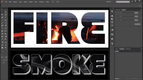 How To Fill A Shapetext With A Photo In Adobe Illustrator Youtube