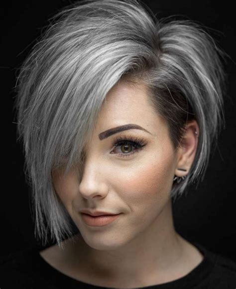 The brushed over style will look good with all types of hair, be it straight or curly hair. Asymmetrical Short Hairstyles and Haircut Ideas for Women