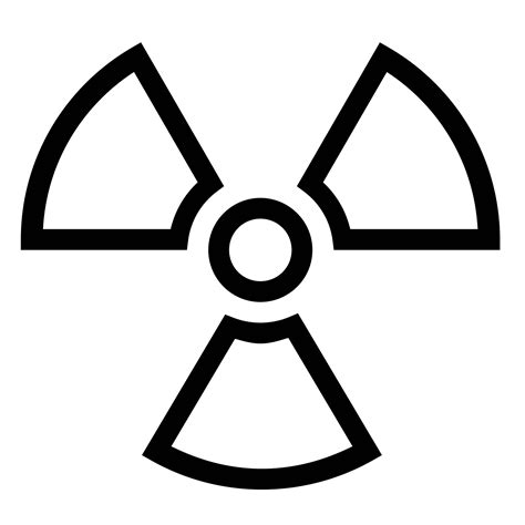 Download Black And White Radiation Sign Png Image For Free