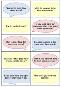 The only list you'll need! 20 Pre-K Conversation Starters - The Early Childhood ...