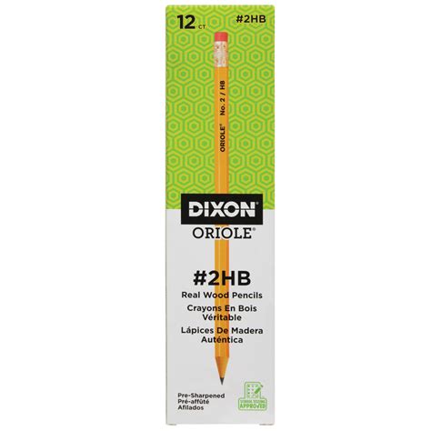 Dixon Oriole Wood Cased Pencils 2 Hb Soft Pre Sharpened Yellow 12 Pack Staplesca