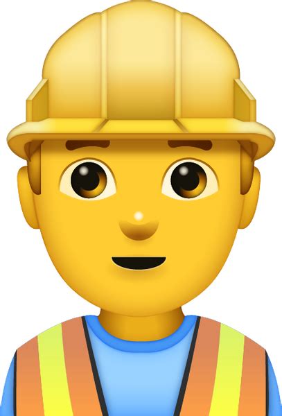 Man Construction Worker Free Download All Emojis Emoji Island