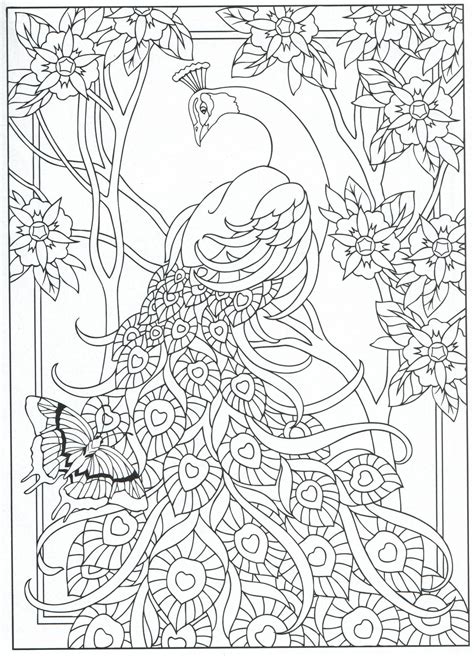 Select from 35428 printable crafts of cartoons, nature, animals, bible and. peacock coloring colouring page adults | Peacock coloring ...