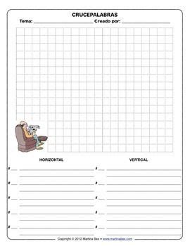 Spanish crossword puzzles for learners: EDITABLE Crossword Puzzle template | Templates, Spanish lesson plans, Crossword