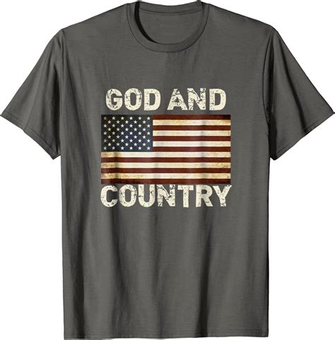 Amazon.com: God and Country Christian Patriotic Shirt Women Men: Clothing