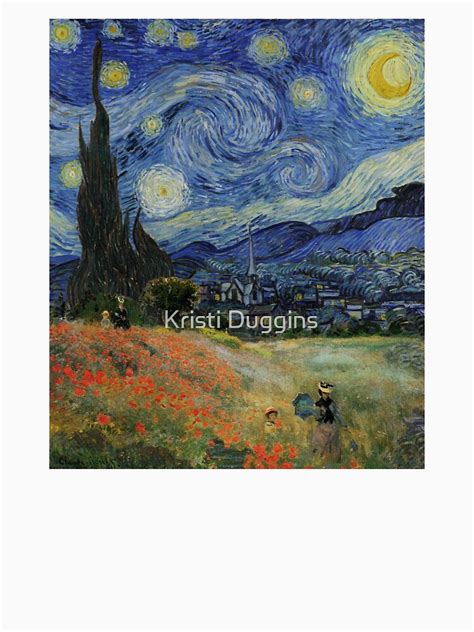 Claude Monet Poppy Fields Vincent Van Gogh Starry Night Collage 20
